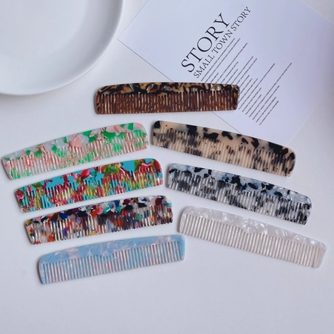 Acetatfaser Haarkamm Antistatisch Tragbar Marmor Textur Schildpatt Styling Tool Damen Professionelle Haarbürste