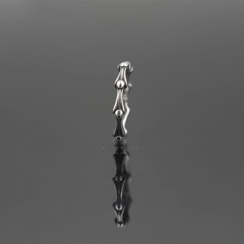 Vintage Roestvrij Staal Bamboeknoop Bot Ring Voor Mannen Vrouwen Punk Gothic Industrieel Gepolijst Sieraden