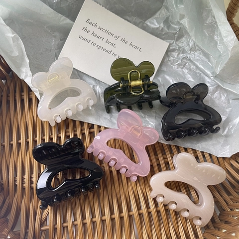 Koreaanse Stijl Hartvormige Konijn Haarklemmen Kleine Mini Haarclips Schattige Pony Zijspelden Hoge Textuur PC Hars Haaraccessoires Voor Vrouwen