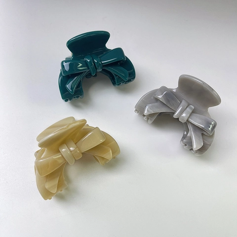 Elegante Pinza Per Capelli A Fiocco In Acetato Di Cellulosa Motivo Marmo Clip A Farfalla Per Accessori Styling Capelli Donna