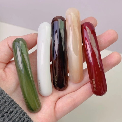 Franse Stijl Acetaat Haarklem Elegante Gemarmerde Textuur Veerclip Koreaanse Haarspeld Voor Vrouwen Dagelijks Haaraccessoire