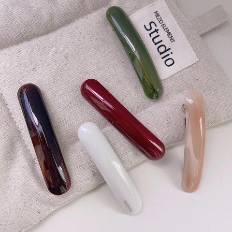 Franse Stijl Acetaat Haarklem Elegante Gemarmerde Textuur Veerclip Koreaanse Haarspeld Voor Vrouwen Dagelijks Haaraccessoire