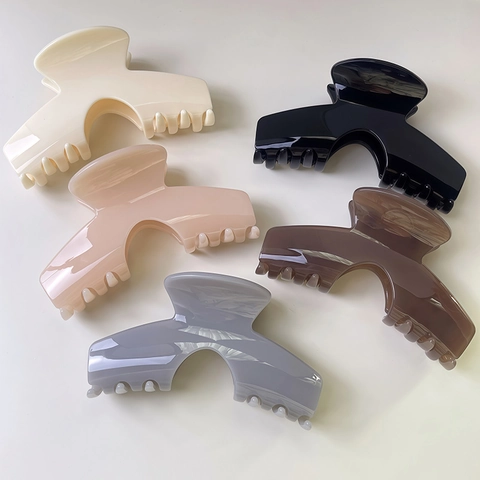 Grande Molla per Capelli Shark per Donna Strumento di Fissaggio Capelli Spessi Stile Coreano Materiale PC Finitura Lucida Opaca Tartarugata Accessori per Capelli