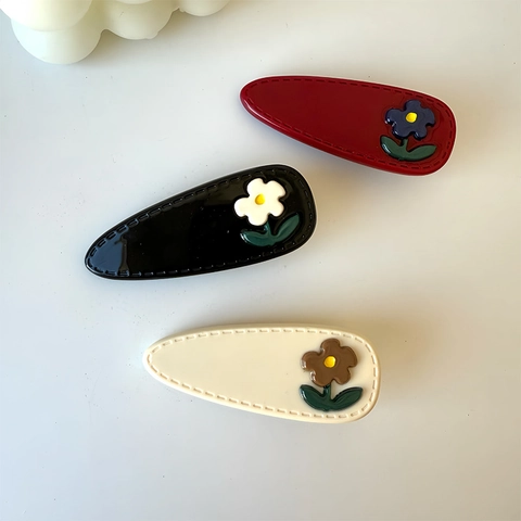 Koreanischer Stil Acetat Blume Haarspange Handgefertigt 3D Floral Duckbill Clip Süße Seitenclip Haarschmuck Damen