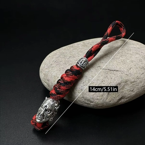Handgefertigter Paracord Schlüsselanhänger Mit Spartan Totenkopf Prajna Maske Metallanhänger Geflochtenes Lanyard Für Herren EDC