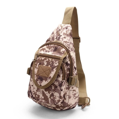 Borsa da Petto Tattica per Uomo Donna in Tessuto Oxford Impermeabile Mimetica a Tracolla per Escursionismo Ciclismo Outdoor