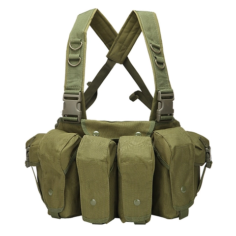 Tactical Chest Rig Vest Waterproof Oxford Cloth MOLLE System Adjustable Training Gear For Outdoor Hunting Shooting Activities