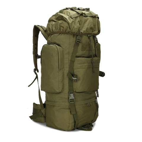 Large Capacity 65L Tactical Hiking Backpack Waterproof Oxford Cloth Outdoor Sports Military Backpack For Climbing Camping Trekking