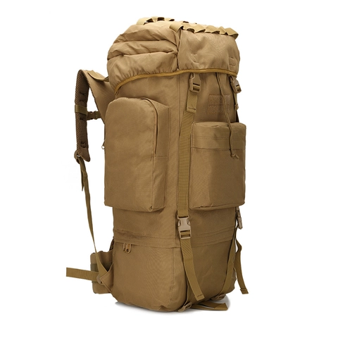 Large Capacity 65L Tactical Hiking Backpack Waterproof Oxford Cloth Outdoor Sports Military Backpack For Climbing Camping Trekking