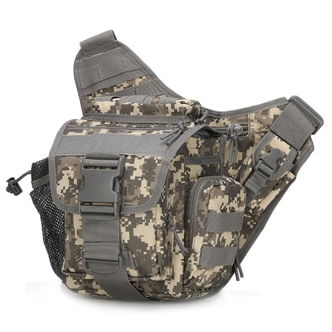 Bolso Mensajero Táctico Impermeable Oxford 800D Sistema Molle Bolso de Hombro para Deportes al Aire Libre Militar