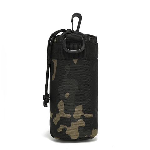 Funda Táctica para Botella de Agua Tela Oxford Sistema Molle Cordón Camuflaje Soporte para Senderismo Camping Deporte al Aire Libre Bolsa Accesorios