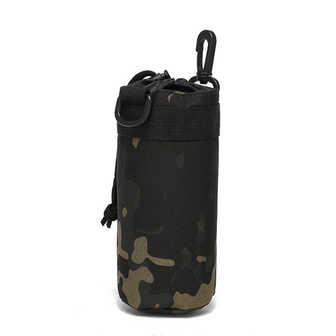 Funda Táctica para Botella de Agua Tela Oxford Sistema Molle Cordón Camuflaje Soporte para Senderismo Camping Deporte al Aire Libre Bolsa Accesorios