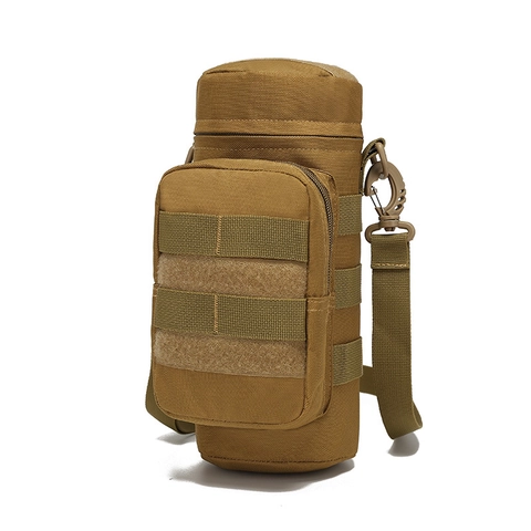 Tactical Water Bottle Bag Oxford Cloth Waterproof MOLLE System Outdoor Hiking Cycling Shoulder Bag With Detachable Strap
