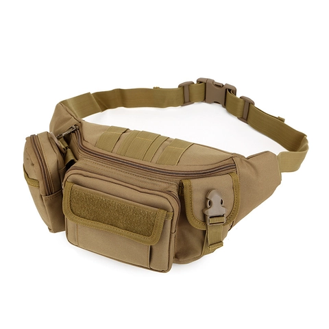 Multifunctional Tactical Waist Bag Outdoor Hiking Climbing Camouflage Fanny Pack MOLLE System Adjustable Belt Nylon Pouch