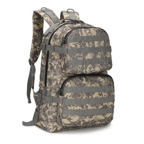 Grande Capacità Zaino Tattico Impermeabile All'aperto Escursionismo Sistema MOLLE Tessuto Oxford Militare Mimetico Zaino per Uomo Donna