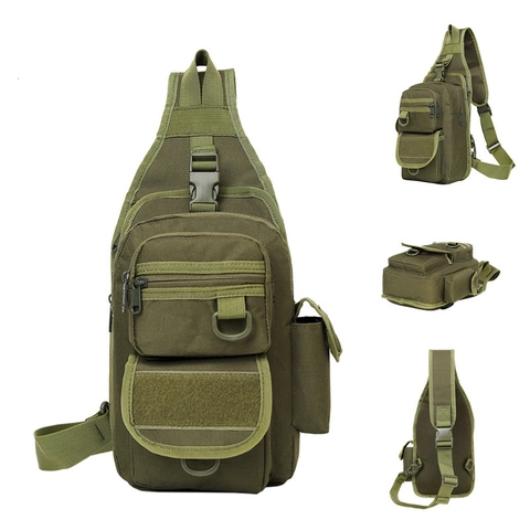 Taktische Sling Brusttasche Wasserdicht Oxford Tarnung Crossbody Schultertasche Für Outdoor Wandern Militär Stil Herren Damen