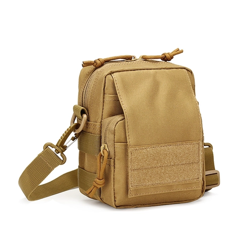 Tactical Shoulder Bag Waterproof Oxford Cloth Outdoor Sports Molle Small Hanging Pouch Crossbody Waist Pack For Men Women