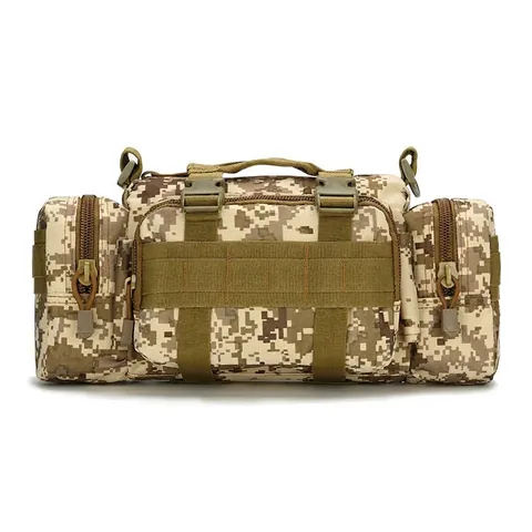Tactical Waist Bag Outdoor Hiking Cycling Hip Fanny Pack Durable Nylon Multi-pocket Molle System Sport Belt Bag For Men Women