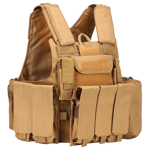 Gilet Tactique Professionnel Avec Multiples Poches Pour Entraînement Au Combat Extérieur Polyester Durable Gilet Protection Réglable