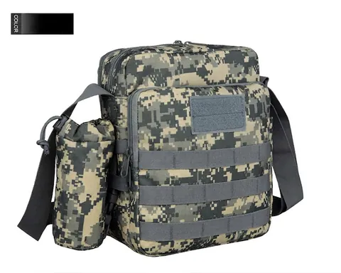 Borsa a Tracolla Tattica in Tessuto Oxford Impermeabile Messenger Con Porta Borraccia Per Escursionismo All'aperto Pesca