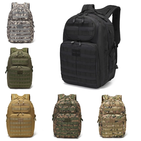 Zaino Tattico Impermeabile in Tessuto Oxford Sistema MOLLE per Escursioni All'aperto Campeggio Arrampicata Militare per Uomo Donna