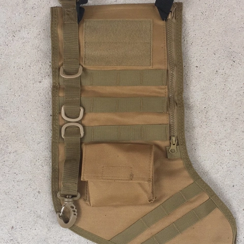 Calza di Natale Tattica in Nylon Oxford 800D Sistema Militare MOLLE Sacchetto Regalo Di Natale Con Tasca Ad Anelli A D Cerniera