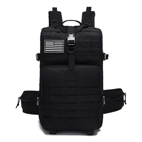 Zaino Tattico da Esterno Impermeabile in Tessuto Oxford Grande Capacità Sistema Molle Borsa a Tracolla per Escursionismo Equitazione Arrampicata Borsa da Viaggio Unisex