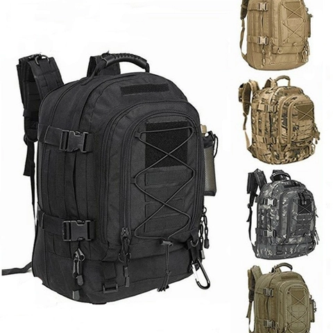 Zaino Tattico Impermeabile Grande Capacità Espandibile Outdoor Escursionismo Campeggio Tasche Multiple Tessuto Oxford Zaino
