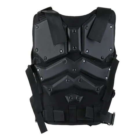 Gilet Tattico Protettivo Tessuto Oxford Neoprene EVA Piastre di Protezione Resistente all'Usura Regolabile Gilet da Combattimento Multifunzione Uomo Outdoor