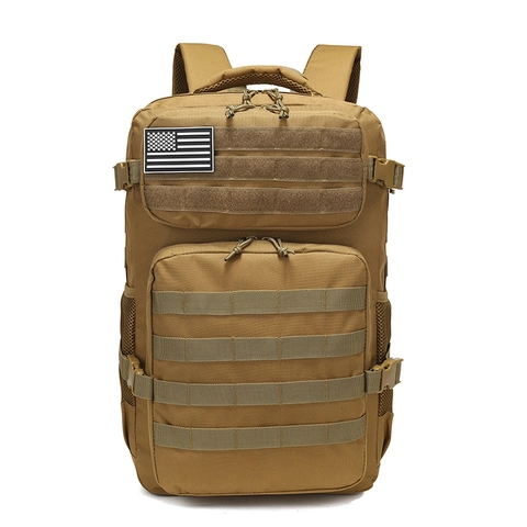 Outdoor Tactical Backpack Waterproof Oxford Cloth Hiking Camping Rucksack Multi Compartment MOLLE System Sports Bag Men Women