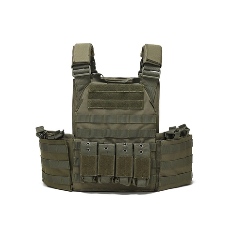 Gilet Tattico Sgancio Rapido Porta Piastre Regolabile Sistema Molle Impermeabile Nylon 1000D Gilet per Addestramento Outdoor