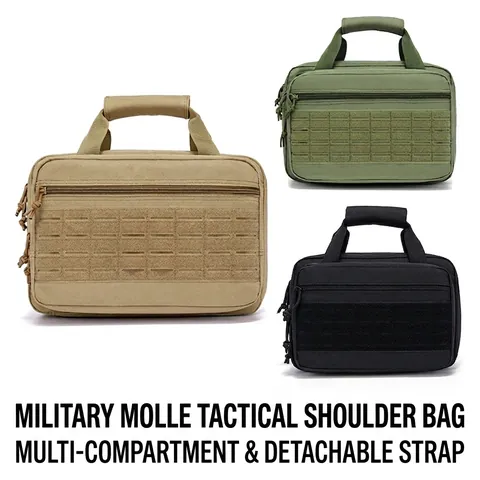 Outdoor Multi Functional Waterproof Tactical Handbag Heavy Duty Polyester Storage Bag With Molle System For Men Women Gear