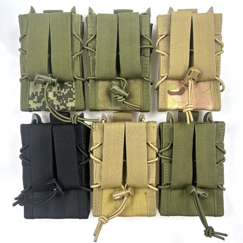 Custodia per Caricatore Singolo Tattico Rilascio Rapido Molle Porta Caricatore in Nylon per Caccia e Allenamento