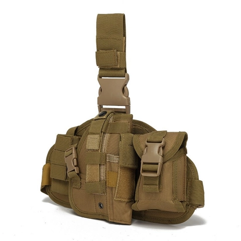 Borsa da Coscia Tattica in Tessuto Oxford 600D Sistema Molle Custodia Fondina per Sport All'aperto Addestramento Militare