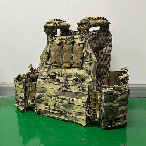 Chaleco Táctico MOLLE Multifuncional para Hombre Tela Oxford Chaleco de Entrenamiento Ajustable Con Bolsas para Cargadores