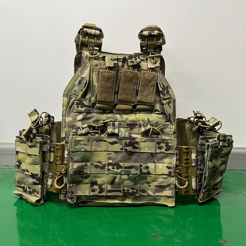 Chaleco Táctico MOLLE Multifuncional para Hombre Tela Oxford Chaleco de Entrenamiento Ajustable Con Bolsas para Cargadores