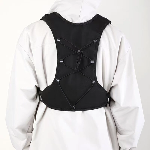 Zaino Gilet da Ciclismo in Tessuto Oxford Impermeabile Riflettente Leggero Outdoor Running Multitasche Gilet Sportivo per Unisex