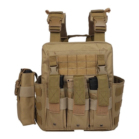 6094 Gilet Tattico a Sgancio Rapido Sistema Molle Tessuto Oxford Traspirante Gilet Addestramento Outdoor Caccia