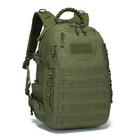 Zaino Tattico Impermeabile Borsa Sportiva all'Aperto Grande Capacità Sistema MOLLE Impugnatura in Paracord Zaino da Trekking Uomo Donna