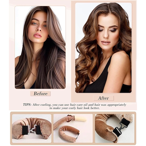 Bigodino Per Capelli Senza Calore In Tessuto Di Velluto Rulli Per Capelli In Morbida Schiuma Per Donna Senza Calore Strumenti Per Lo Styling Dei Capelli Onde Grandi Riccioli Durante La Notte