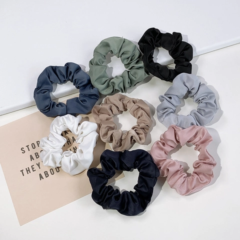 Elegante Satin Scrunchies Für Haar Hochelastische Haarbänder Für Damen Mädchen Französischer Stil Ponytail Halter Haarschmuck