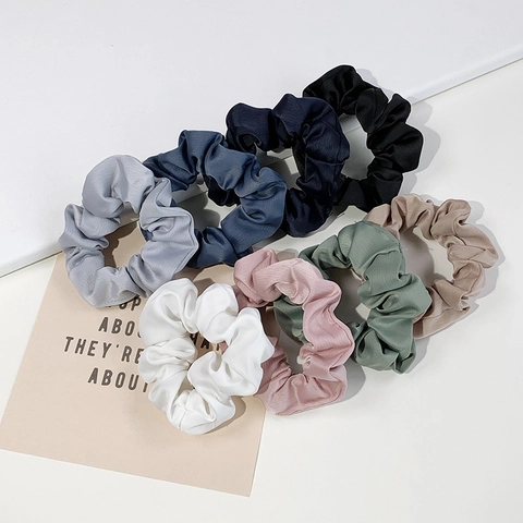Elegante Satin Scrunchies Für Haar Hochelastische Haarbänder Für Damen Mädchen Französischer Stil Ponytail Halter Haarschmuck
