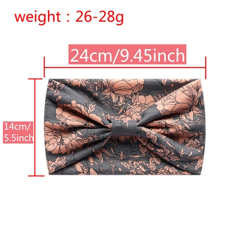 Paisley Print Wide Elastic Headband For Women Twisted Cross Yoga Running Hairband Retro Boho Turban Hair Accessories