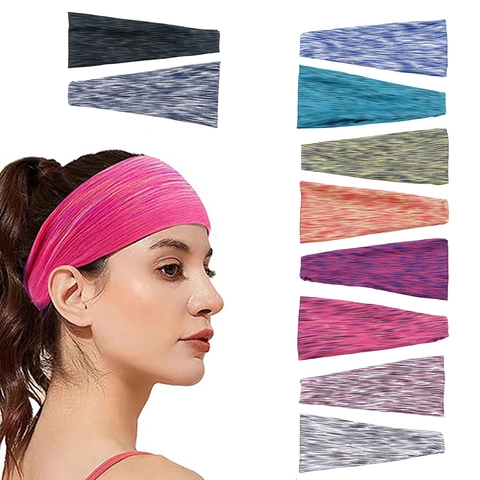 Fascia Sportiva ad Alta Elasticità Fascia per Capelli Traspirante per Yoga Corsa Fitness Allenamento Fascia a Righe