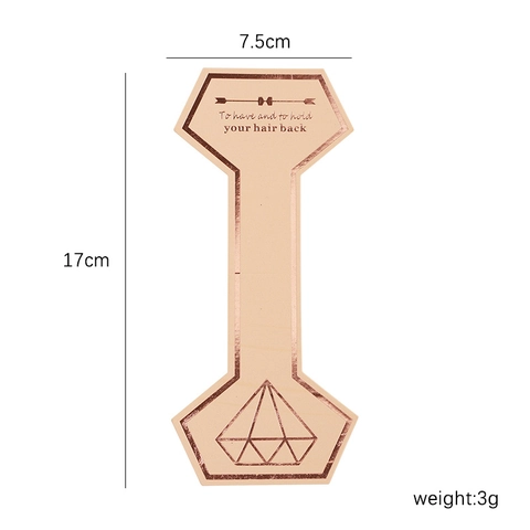Exquisite Bronzing Diamond Jewelry Display Cards Creative Matte Paper Hair Accessory Packaging Cards For Gift Jewelry Business