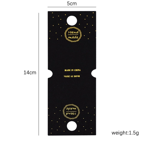 Exquisite Bronzing Diamond Jewelry Display Cards Creative Matte Paper Hair Accessory Packaging Cards For Gift Jewelry Business