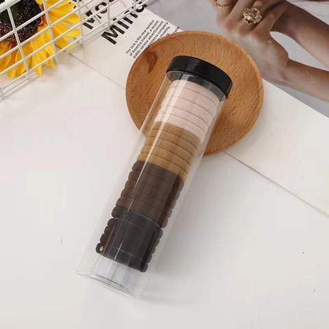 Gomas para el Pelo de Nylon de Punto Sin Costuras Alta Elasticidad Color Sólido Diademas para Mujeres Coleta Uso Diario