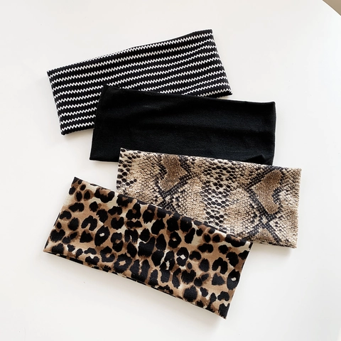 Fascia Capelli Larga Con Stampa Paisley Bohemienne Fascia Sportiva Elastica Yoga Per Donna