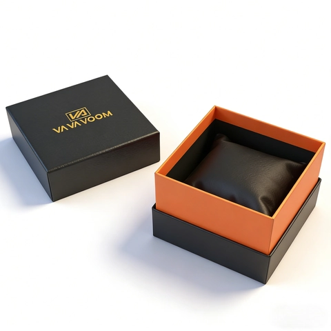 Hochwertige Karton Uhren Geschenkverpackung Box Schicke Farbblock Deckel Stil Exquisite Papier Schmuck Aufbewahrungsbox Fall Geburtstag Präsentation Für Armbanduhr Geschenk