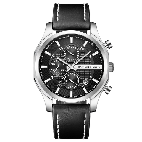 Herren Business Quarzuhr Luxus Chronograph Leuchtend Wasserdicht Mode Lässig Lederarmband Armbanduhr Herren Geschenk